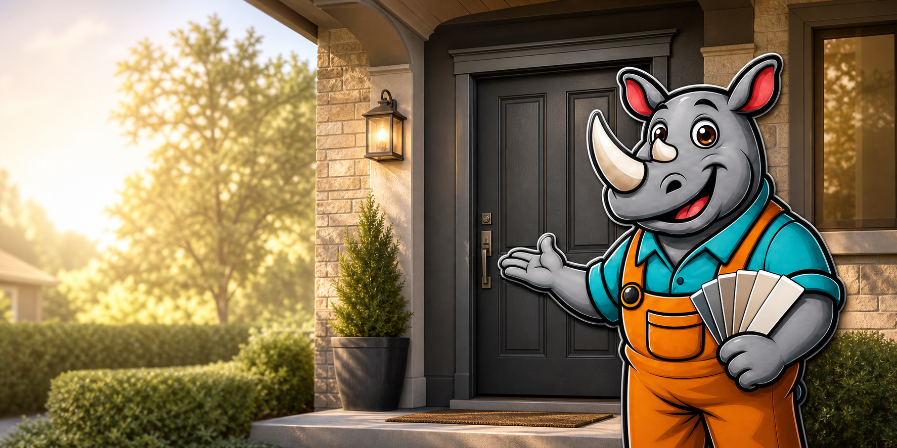 Reggie presenting a confident exterior color direction